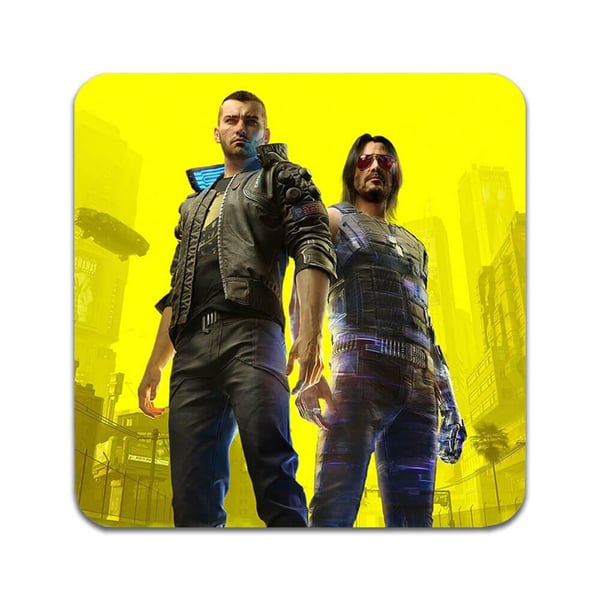 Glassunderlag (2-pakning): Cyberpunk 2077, stilrene underlag med unike og livlige motiver