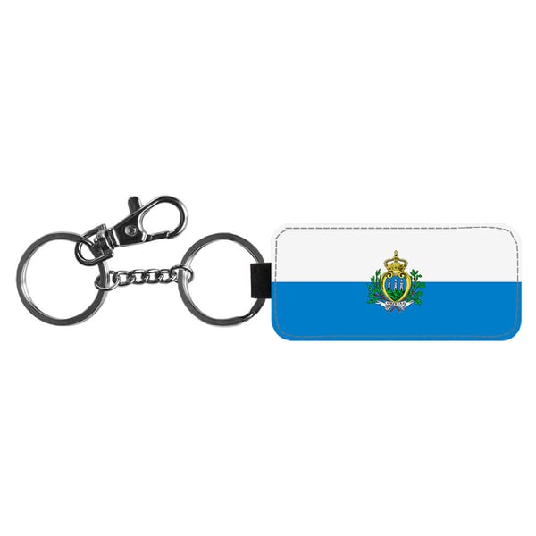 Avaimenperä: Flag of San Marino -San Marino Flag, tyylikäs riipus, jossa on eloisa ja uniikki kuvio