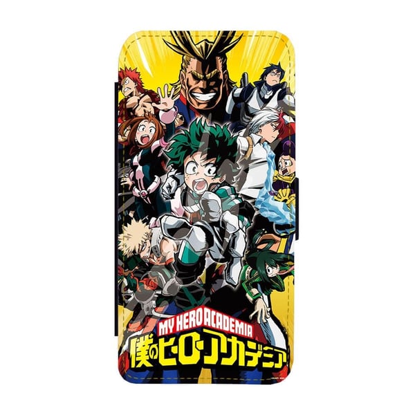 Til Samsung Galaxy S9: Manga My Hero Academia, flip-cover med unikt motiv, mobilcover med standerfunktion