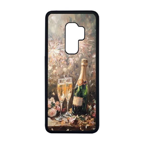 Til Samsung Galaxy S9+: Godt Nytår Oliemaleri, mobilcover med unikt motiv, beskyttende cover