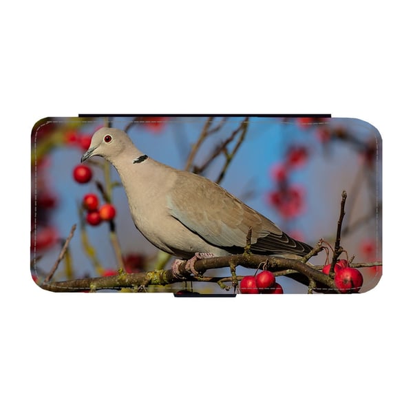 Til Samsung Galaxy S8+: Bird Collared Dove, flipdeksel med unikt motiv, mobiletui med stativfunksjon