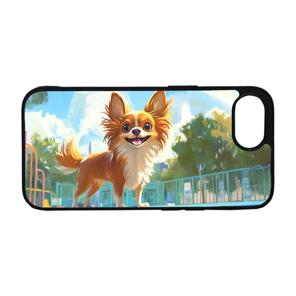 Barne Tegneserie Langhåret Chihuahua Hund iPhone SE 5G Mobiltelefon Deksel
