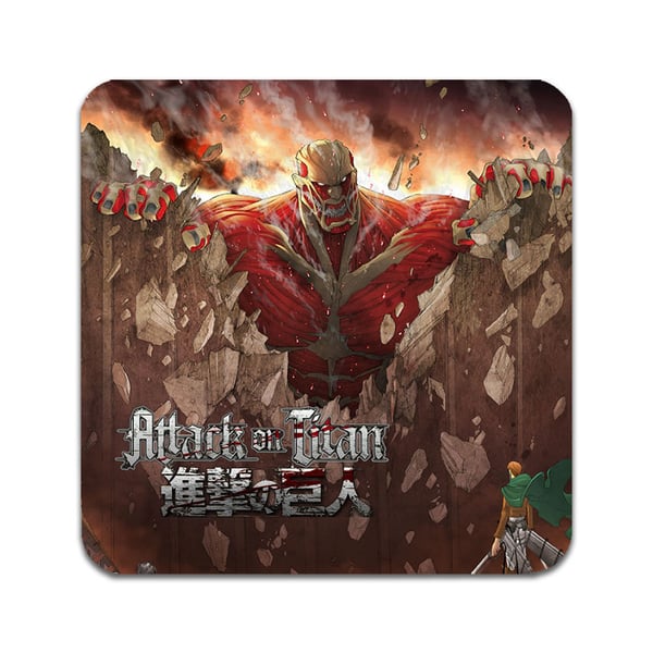 Lasinaluset (2 kpl): Manga Attack On Titan, tyylikkäät aluset uniikeilla ja eloisilla kuvioilla