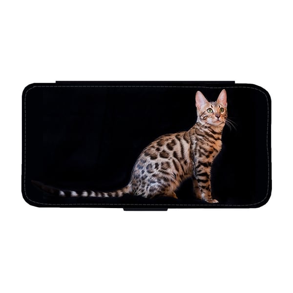 Bengal Cat, flipdeksel med unikt motiv, mobiletui med stativfunksjon Til Samsung Galaxy S9