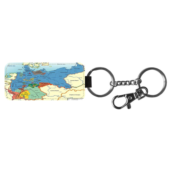Avaimenperä: Map of Germany -Germany Map, tyylikäs riipus, jossa on eloisa ja uniikki kuvio