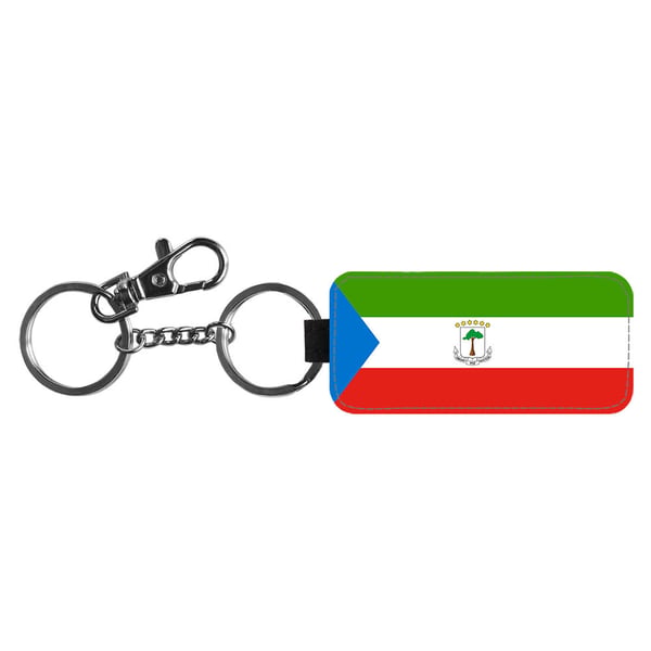 Avaimenperä: Flag of Equatorial Guinea -Equatorial Guinea Flag, tyylikäs riipus, jossa on eloisa ja uniikki kuvio