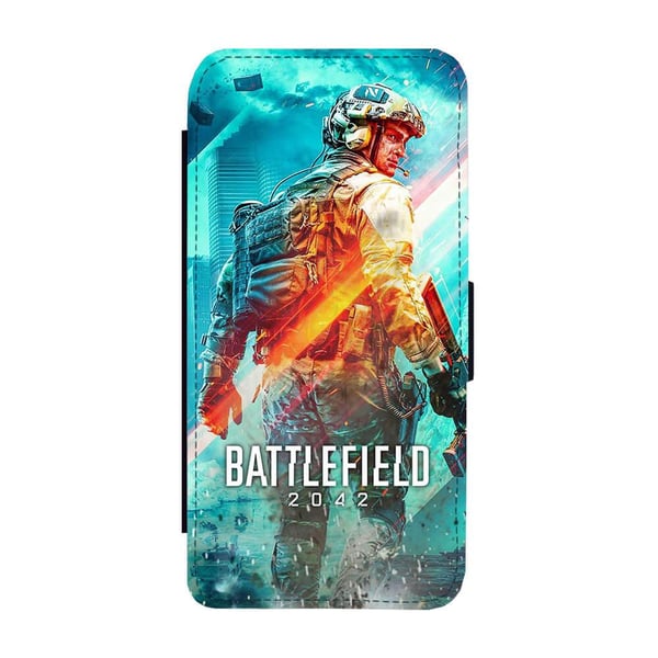 Til Samsung Galaxy S8: Game Battlefield 2042, flipdeksel med unikt motiv, mobiletui med stativfunksjon