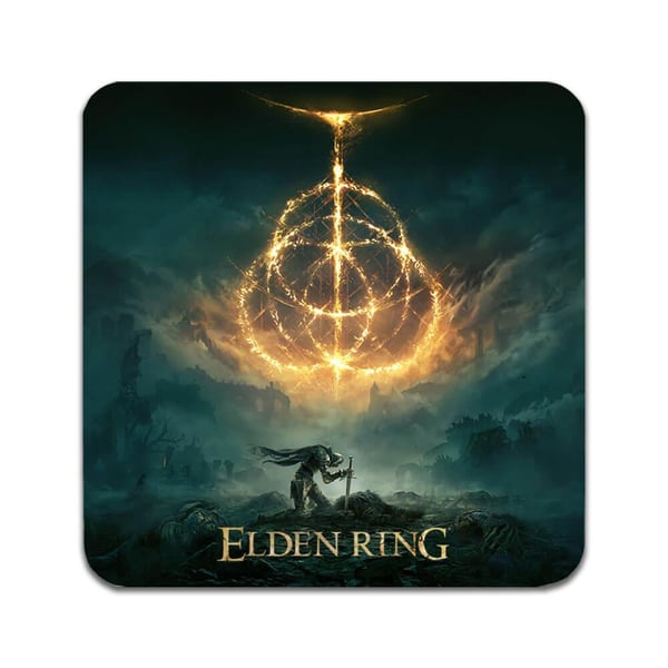 Lasinaluset (2 kpl): Game Elden Ring, tyylikkäät aluset uniikeilla ja eloisilla kuvioilla