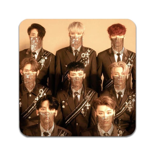 Glasbrikker (2-pak): K-pop Ateez, stilrene bordskånere med unikke og levende motiver