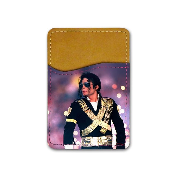 Selvklebende kortholder til mobil (Universell): Michael Jackson, kortlomme med levende og unikt design til telefonen