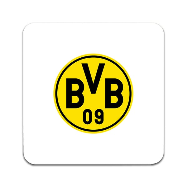 Lasinaluset (2 kpl): Borussia Dortmund, tyylikkäät aluset uniikeilla ja eloisilla kuvioilla