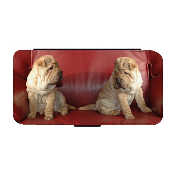 Til Samsung Galaxy S9: Shar Pei Dogs, flipdeksel med unikt motiv, mobiletui med stativfunksjon