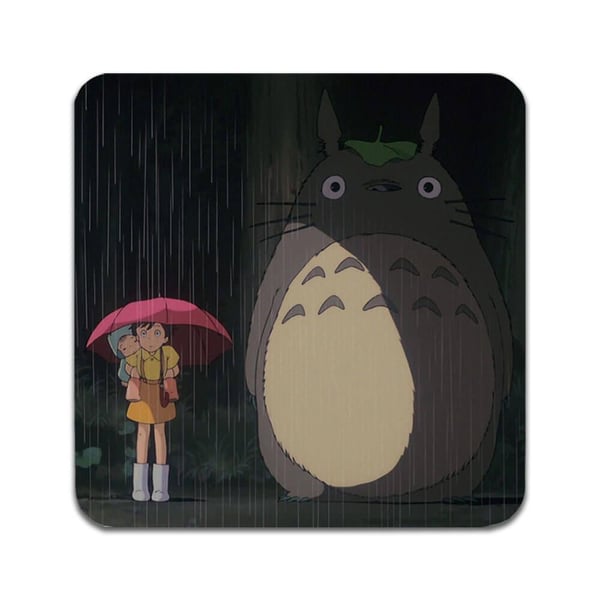 Glassunderlag (2-pakning): Totoro, stilrene underlag med unike og livlige motiver
