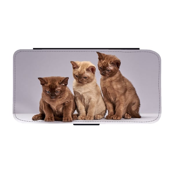 Funny Cats, flipdeksel med unikt motiv, mobiletui med stativfunksjon Til Samsung Galaxy S8+