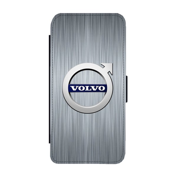 Til Samsung Galaxy S8+: Volvo 2014 Logo, flipdeksel med unikt motiv, mobiletui med stativfunksjon