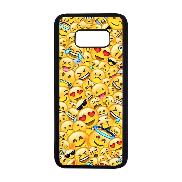 Til Samsung Galaxy S8+: Emoji, mobildeksel med unikt motiv, beskyttende cover