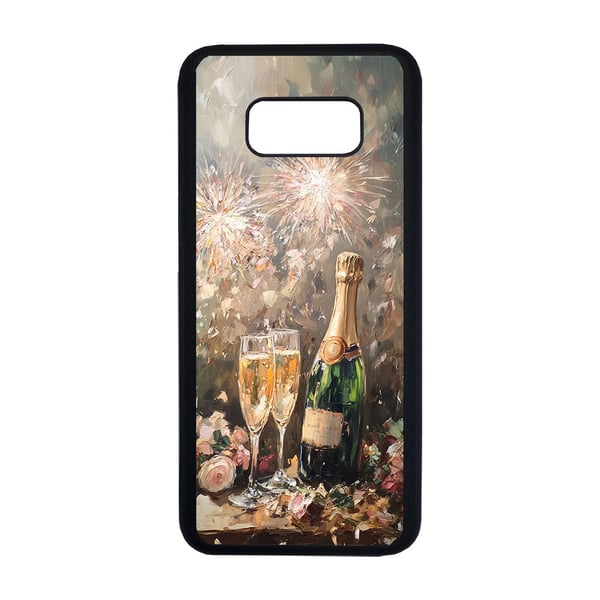 Til Samsung Galaxy S8: Godt Nyttår Oljemaleri, mobildeksel med unikt motiv, beskyttende cover