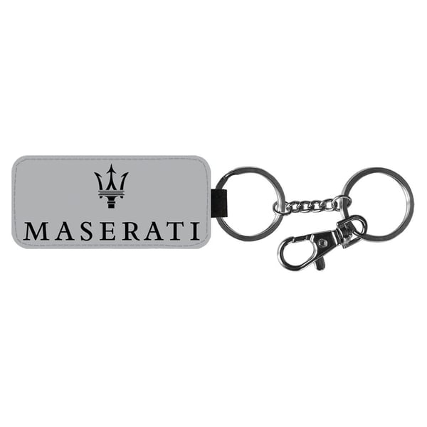 Nyckelring: Maserati Svart Logo, stilrent hängsmycke med livfull och unikt design