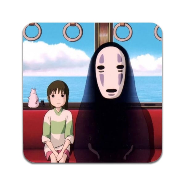 Lasinaluset (2 kpl): Anime Spirited Away, tyylikkäät aluset uniikeilla ja eloisilla kuvioilla
