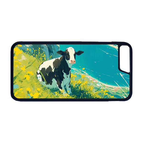 Børn Tegneserie Ko Mobilcover - Etui Til iPhone 7 Plus/iPhone 8 Plus