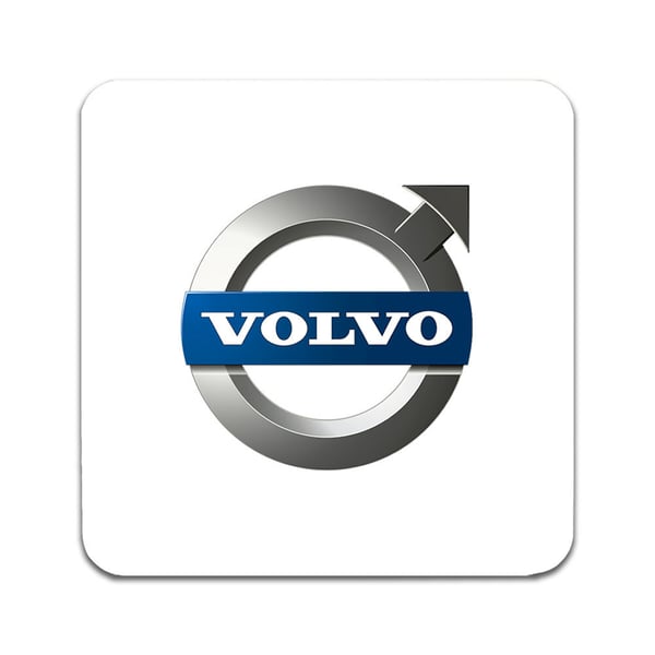 Lasinaluset (2 kpl): Volvo 2006 Logo, tyylikkäät aluset uniikeilla ja eloisilla kuvioilla