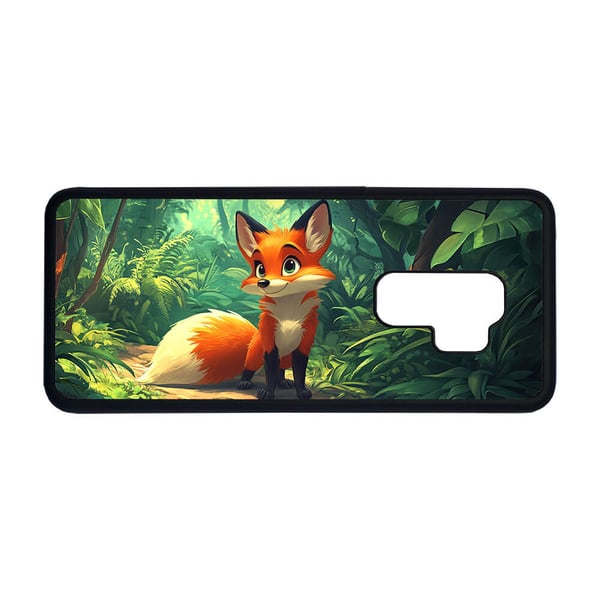 Til Samsung Galaxy S9+: Sød Tegnefilm Ræv, mobilcover med unikt motiv, beskyttende cover