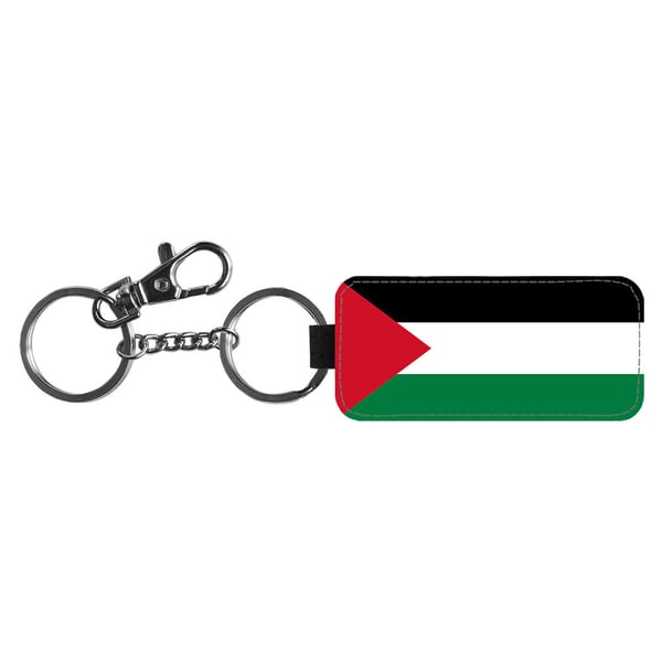 Nyckelring: Palestinastat Flagga, stilrent hängsmycke med livfull och unikt design
