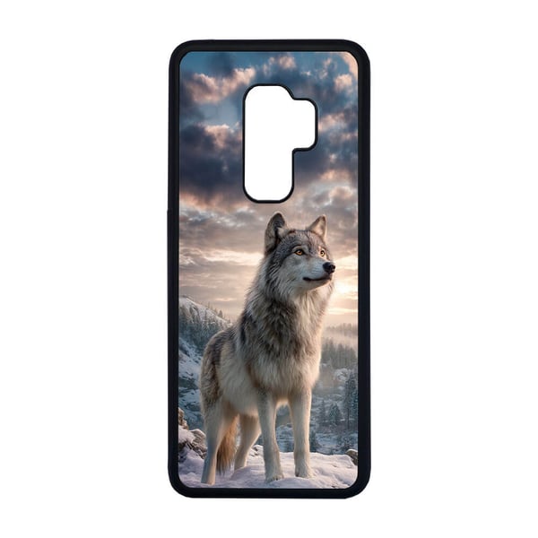Til Samsung Galaxy S9+: Villdyr Ulv, mobildeksel med unikt motiv, beskyttende cover