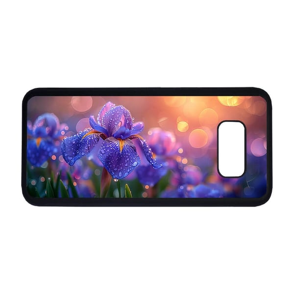 Til Samsung Galaxy S8: Blomster Iris, mobildeksel med unikt motiv, beskyttende cover