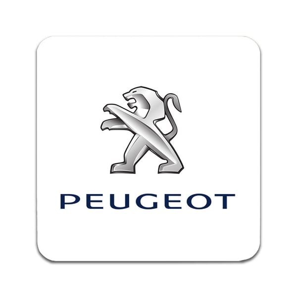 Lasinaluset (2 kpl): Peugeot, tyylikkäät aluset uniikeilla ja eloisilla kuvioilla