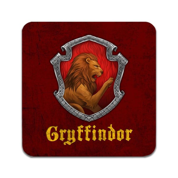Glassunderlag (2-pakning): Harry Potter Gryffindor, stilrene underlag med unike og livlige motiver