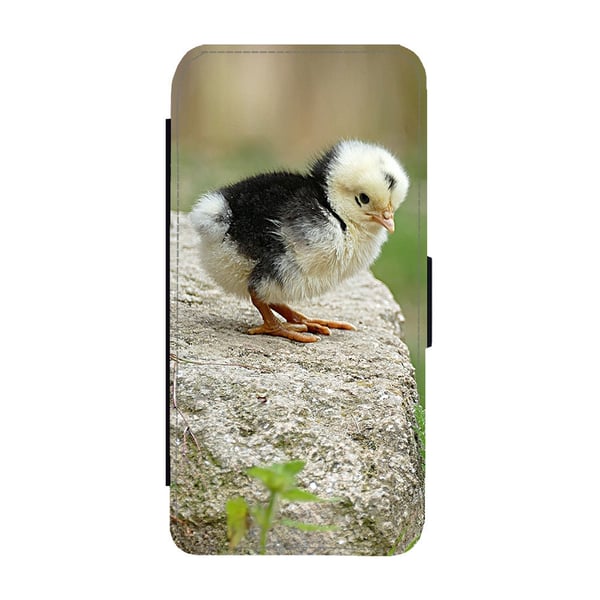 Til Samsung Galaxy S8: Chick, flipdeksel med unikt motiv, mobiletui med stativfunksjon