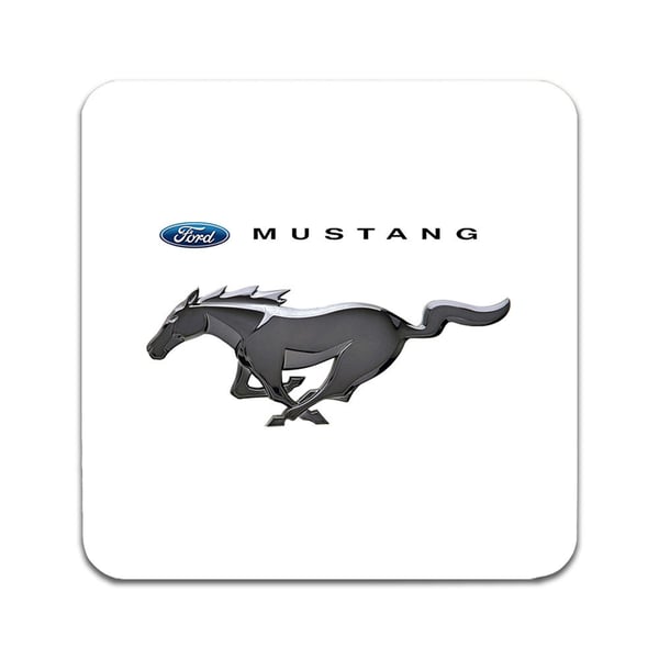 Glassunderlag (2-pakning): Mustang, stilrene underlag med unike og livlige motiver
