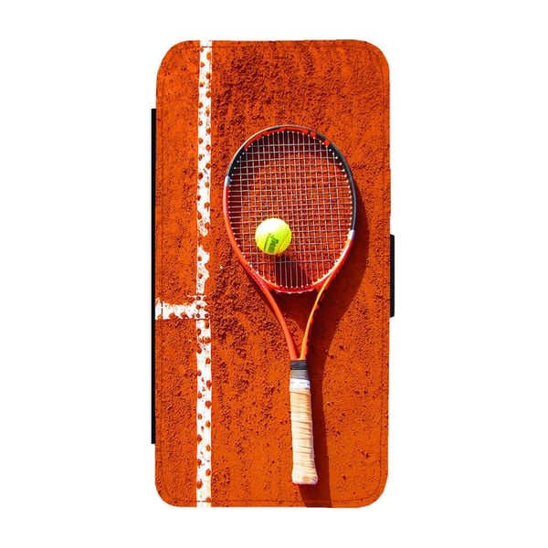 Til Samsung Galaxy S8: Tennis, flipdeksel med unikt motiv, mobiletui med stativfunksjon For