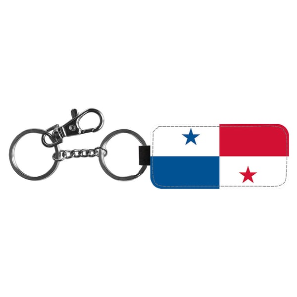 Nyckelring: Panama Flagga, stilrent hängsmycke med livfull och unikt design