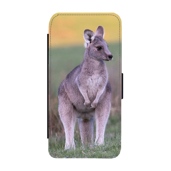 Kangaroo, flipdeksel med unikt motiv, mobiletui med stativfunksjon Til Samsung Galaxy S9