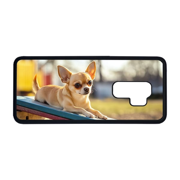 Til Samsung Galaxy S9+: Hunde Chihuahua, mobildeksel med unikt motiv, beskyttende cover