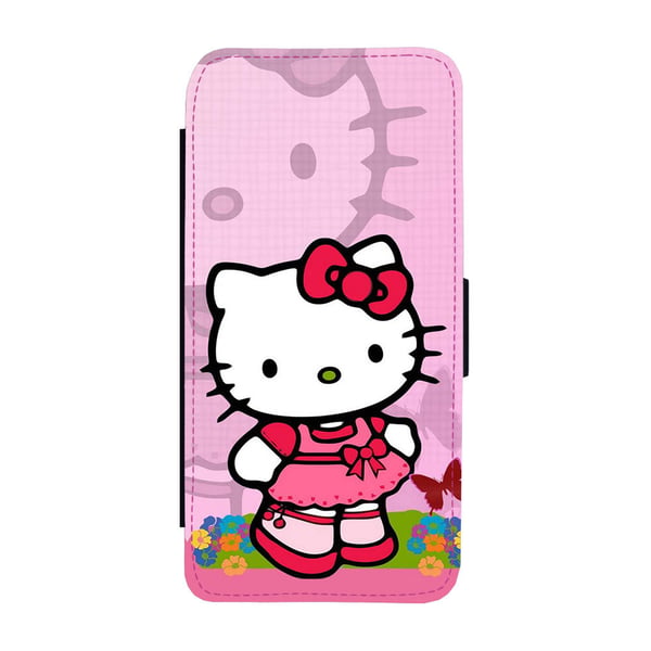 Til Samsung Galaxy S8: Hello Kitty, flipdeksel med unikt motiv, mobiletui med stativfunksjon