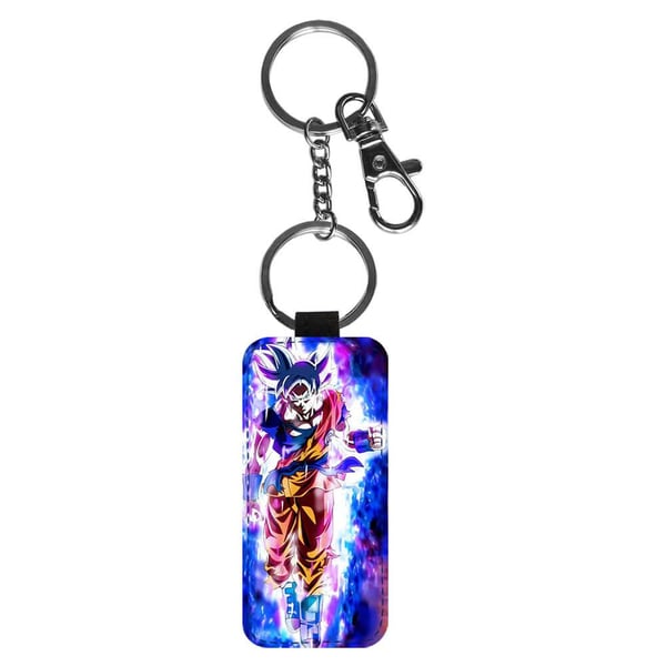 Avaimenperä: Dragon Ball Super Saiyan Goku Ultra Instinct, tyylikäs riipus, jossa on eloisa ja uniikki kuvio