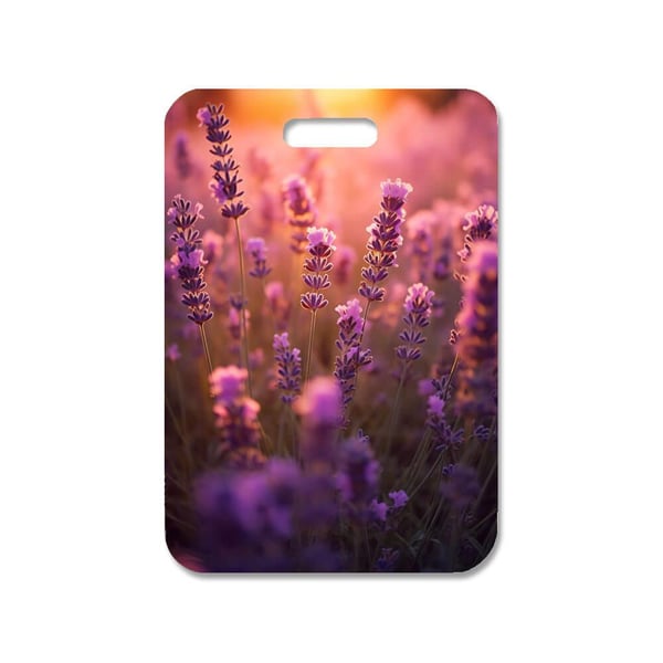 Taskevedhæng: Blomster Lavendel, stilrent taskepynt med levende og unikt design, perfekt til håndtasken eller rygsækken