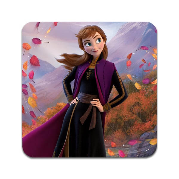 Lasinaluset (2 kpl): Frozen 2 Anna, tyylikkäät aluset uniikeilla ja eloisilla kuvioilla