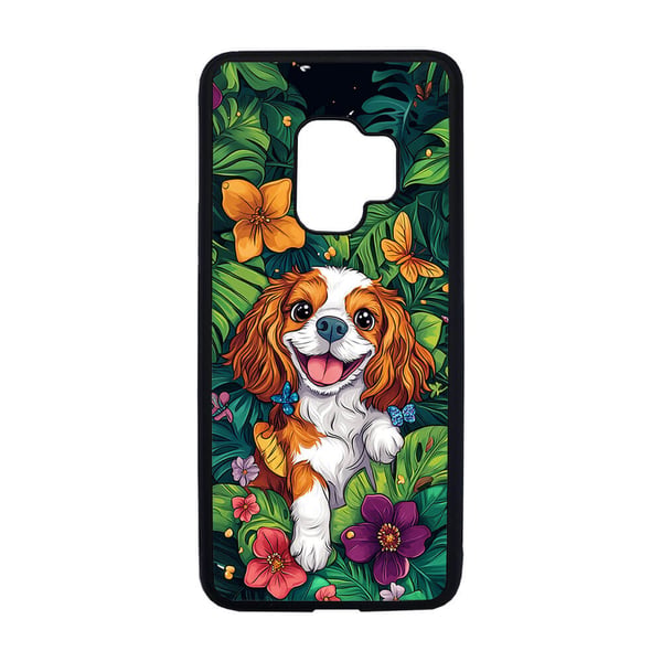 Til Samsung Galaxy S9: Barn Søt Tegneserie Cavalier King Charles Spaniel Hund, mobildeksel med unikt motiv, beskyttende cover
