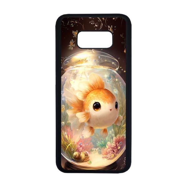 Til Samsung Galaxy S8+: Søt Tegneserie Gullfisk, mobildeksel med unikt motiv, beskyttende cover