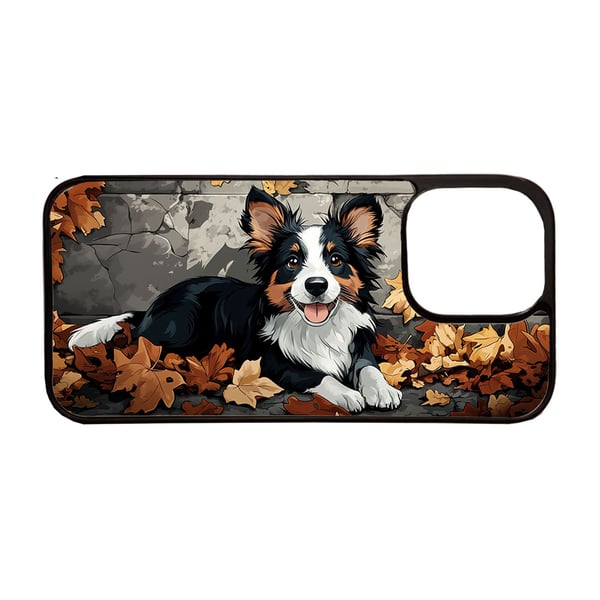Lasten Söpö Sarjakuva Bordercollie-Koira iPhone 12/iPhone 12 Pro Matkapuhelimen Kansi