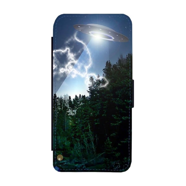Til Samsung Galaxy S8: UFO, flipdeksel med unikt motiv, mobiletui med stativfunksjon
