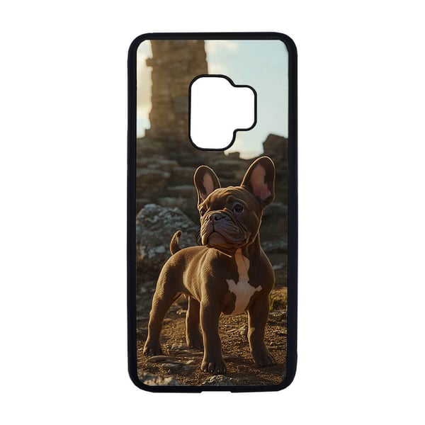Til Samsung Galaxy S9: Hund Fransk Bulldog, mobilcover med unikt motiv, beskyttende cover