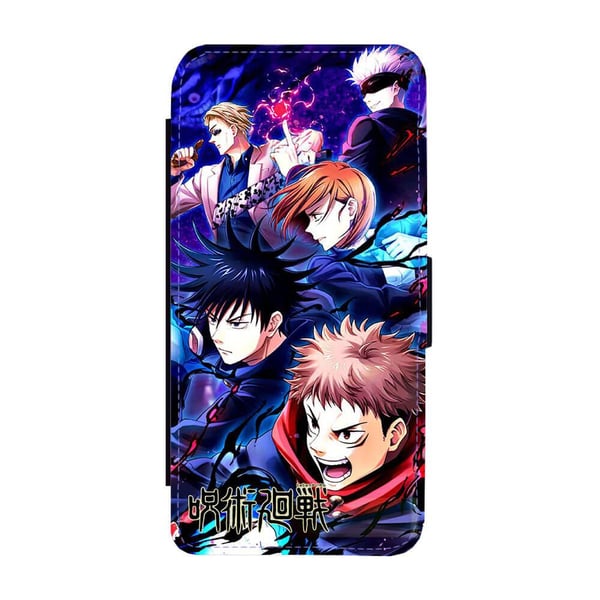Til Samsung Galaxy S8+: Jujutsu Kaisen, flip-cover med unikt motiv, mobilcover med standerfunktion