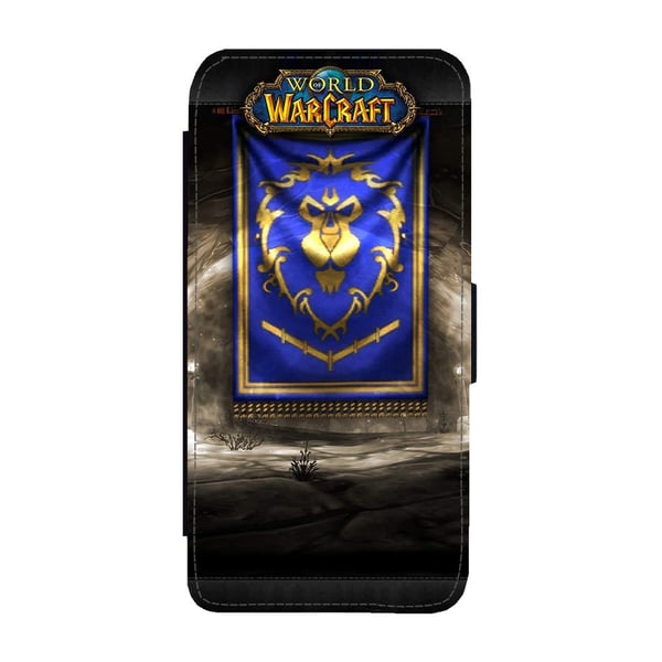 Til Samsung Galaxy S9: World of Warcraft Alliance, flipdeksel med unikt motiv, mobiletui med stativfunksjon
