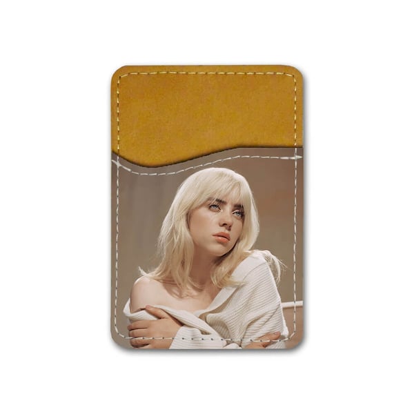 Självhäftande korthållare till mobil (Universell): Billie Eilish, kortfack med livfull och unikt design till telefon