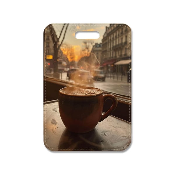 Väskhänge: Kaffe, stilrent hängsmycke med livfull och unikt design, perfekt till handväskan eller ryggsäcken